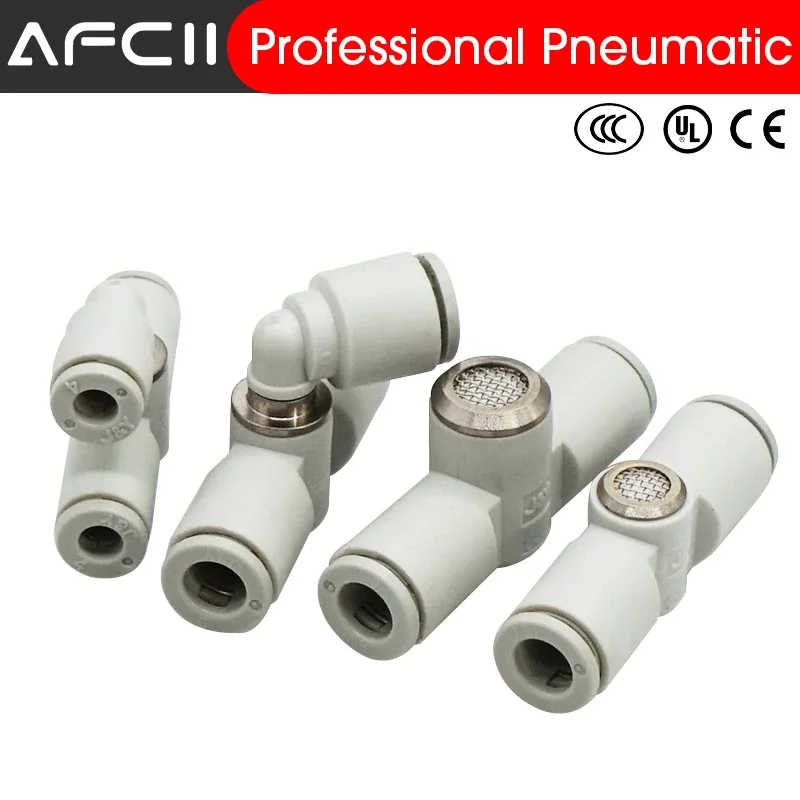 วาล์วระบายอากาศแบบลม AQ240F-04-00 04-04 พร้อมท่อเก็บเสียงในตัว AQ340F-06-00 06-06 1