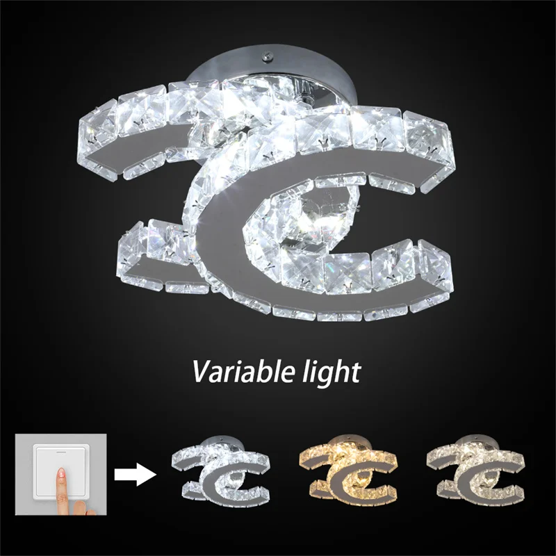 Modern Crystal Led Chandeliers Lighting For Bedroom Corridor Cloakroom Ceiling Lamp Luminaire For Dining Room Hallway Lustres