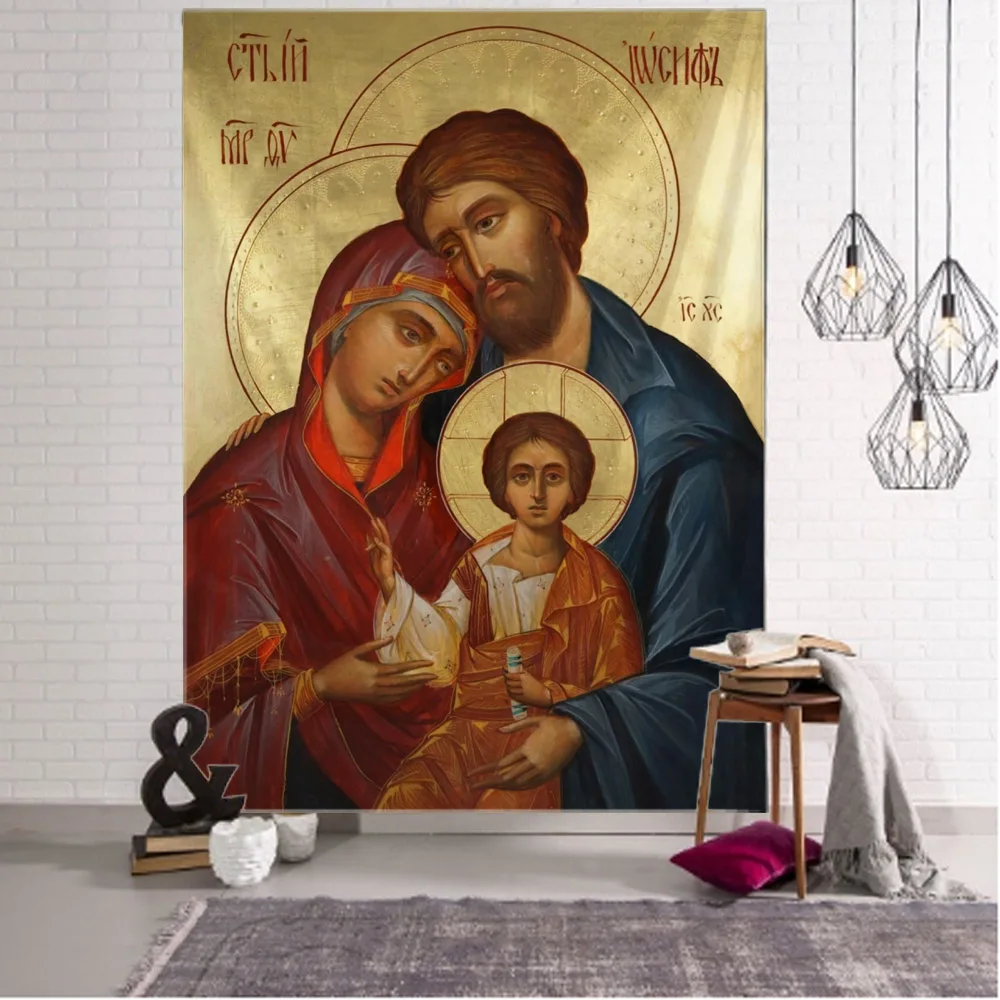 

Home decoration tapestry bedroom living room dormitory wall decoration, Jesus, Virgin Mary wall decoration, room art decoration