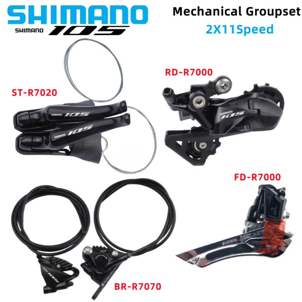 Shimano-油圧ディスクブレーキグループセット,105 r7020,r7070,2x11