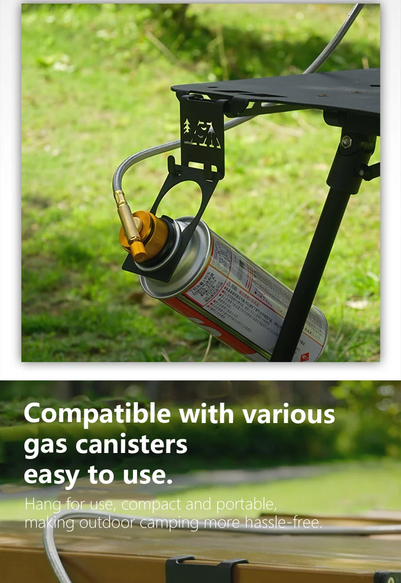 TARKA Heavy Duty Outdoor Butan Gas Tank Aufhänger Clip Tragbare Kanister Hängen Haken für Camping Herd Reise Zubehör – Detail 4