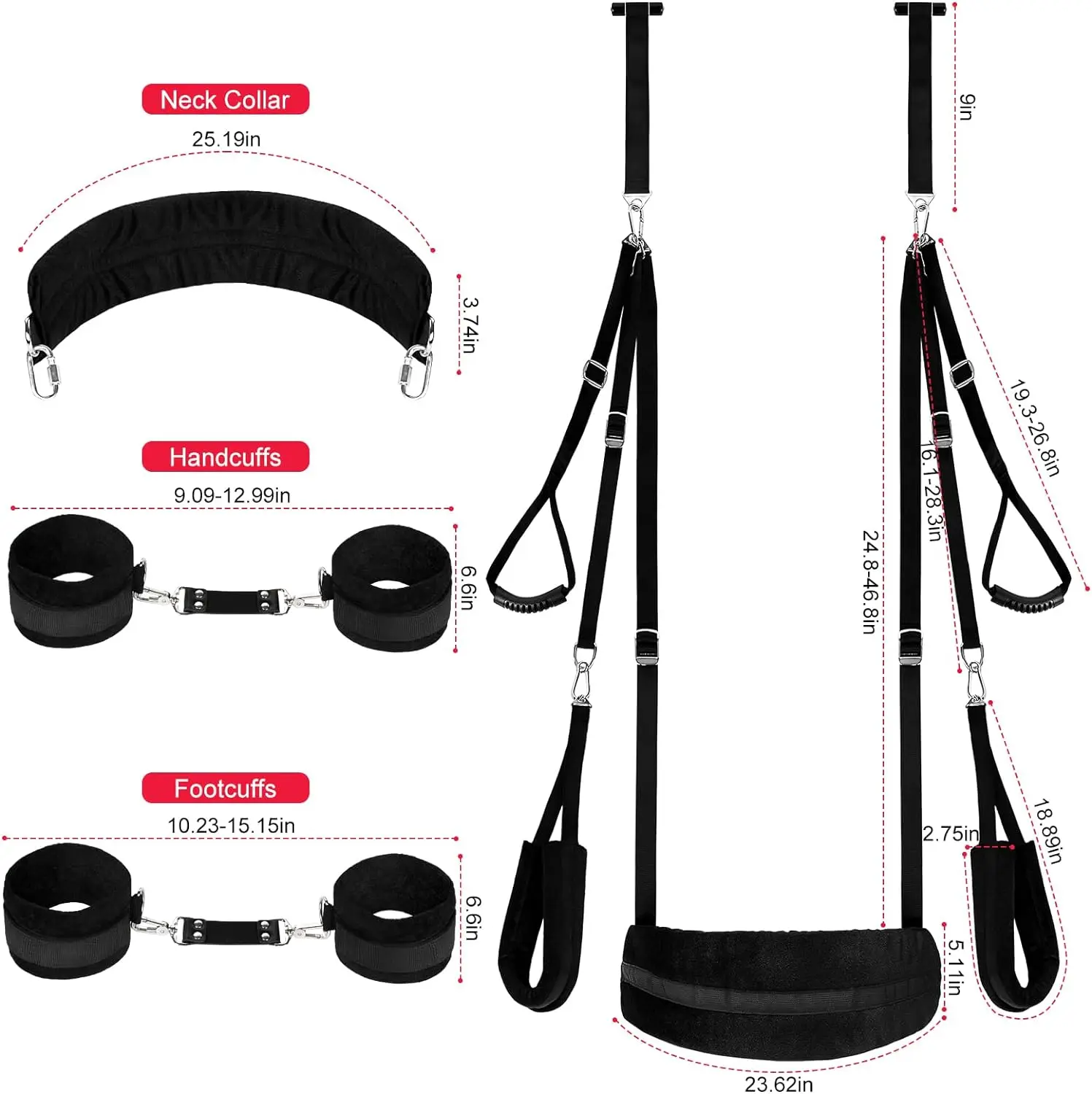 5 in 1 Sex Sling Swings BDSM Bondage Hangmat Kit