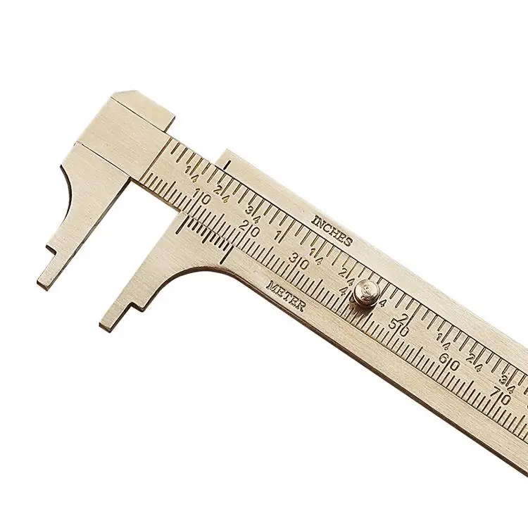 1Pcs Creative Retro Mini Pocket Portable Brass Double Scale Metal Rulers  Office Measurement Products Carpenters Measurement Wood - AliExpress