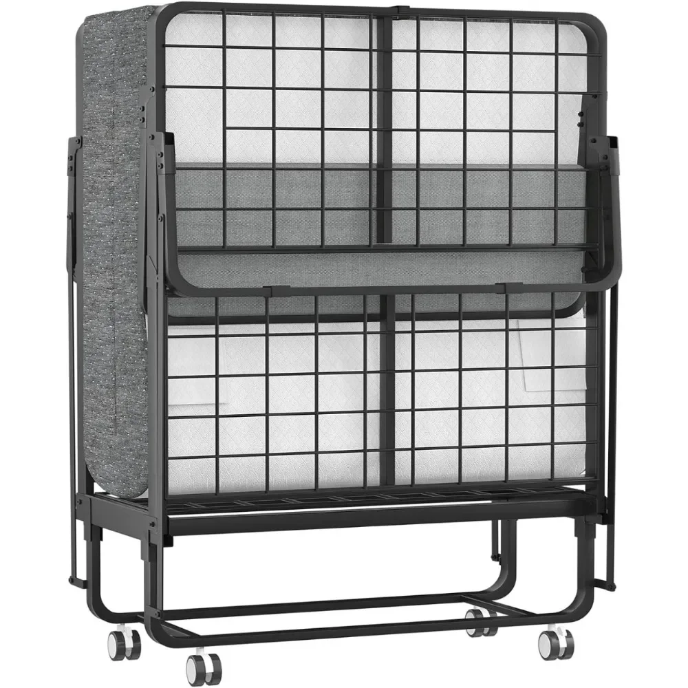 

Rollaway Bed for Adults Folding Beds for Sleeping Folding Bed With Mattress and Headboard 78” X 30" Folding-bed