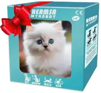 Jouet chat électrique qui marche et qui miaule - Animal en peluche réaliste qui court, cadeau mignon 2026 pour enfants, jouets électroniques pour bébés 1