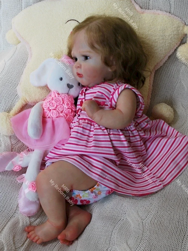 

NEW 50CM Bebê Reborn Dolls Jocy 3D Painted Skin High Quality with Rooted Brown Hair 20 Inches Vinyl Baby Reborn Bonecas Muñeca