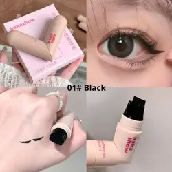 Versatile Waterproof Eyeliner Stamp Duo for Flawless Winged Looks (Black & Brown) (01 Black)