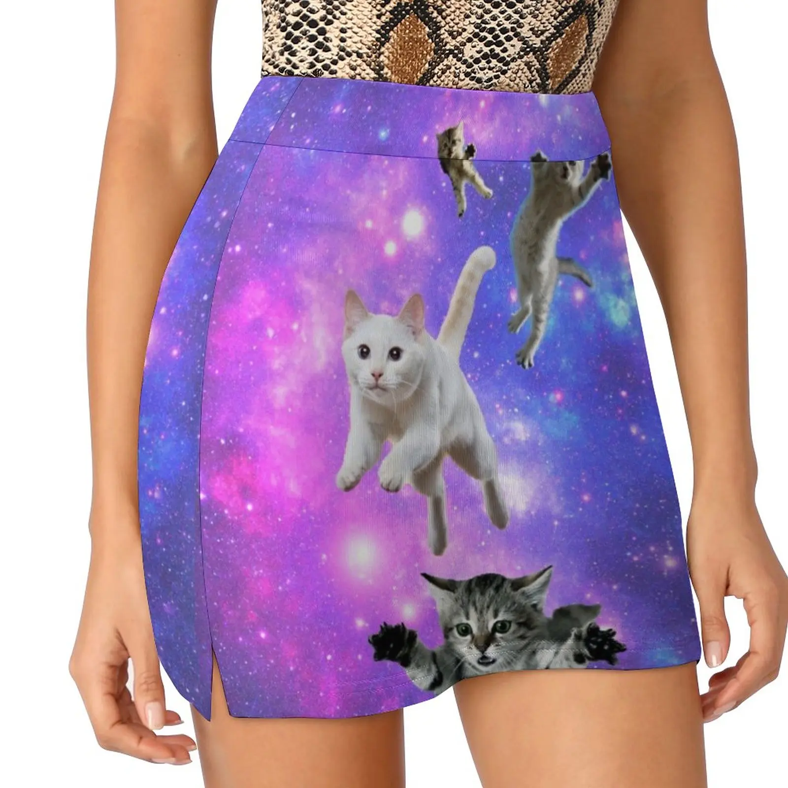Cats in Space! Light Proof Trouser Skirt luxury evening dresses 2023 women's stylish skirts Korean skirts skirts for womens stray cats brian setzer mini skirt korean skirt new in clothes
