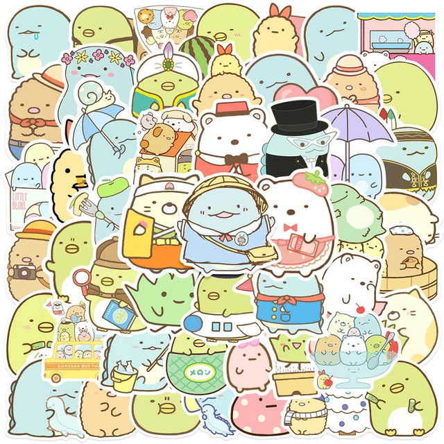 Adhesive Sumikko Gurashi Stickers  Cute Aesthetic Stickers Kawaii -  10/30/60pcs Cute - Aliexpress