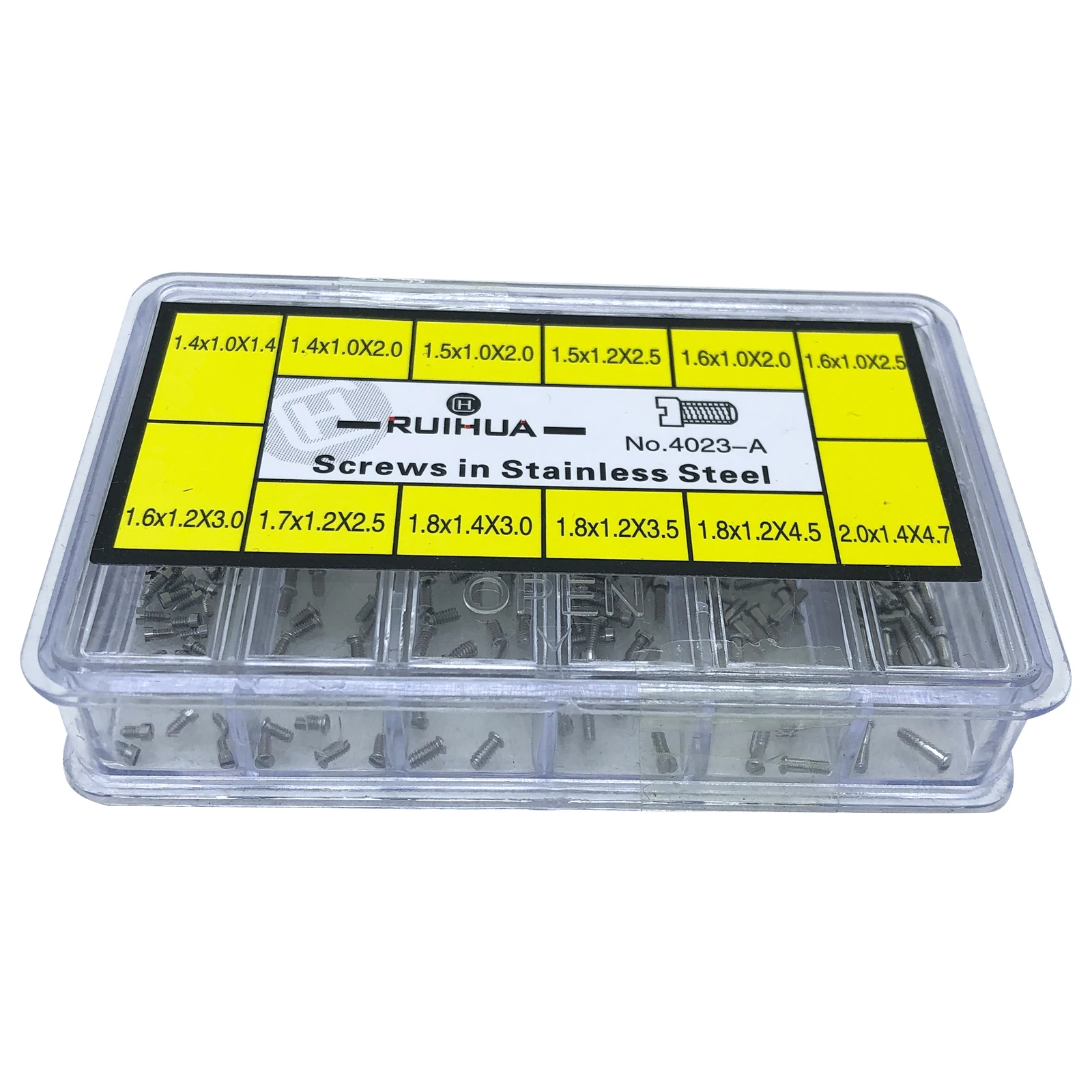 Stainless Steel Flat Watch Back Case Screws in 12 Different Sizes One Slotted Head Watch Bottom