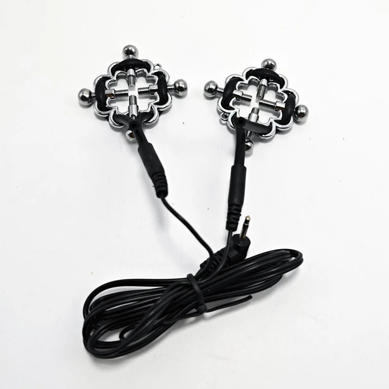 Electro sex toys 50 style E-stim electroshock accessory SM electro anal plug nipple clamp cock ring penis plug taser sex products Bdsm power box electric sex toys