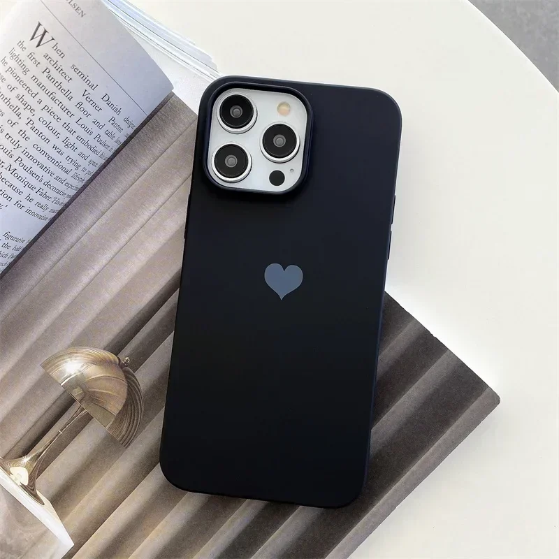 Candy Color Love Heart Silicone Soft TPU Phone Case - Vibrant & Stylish Back Cover