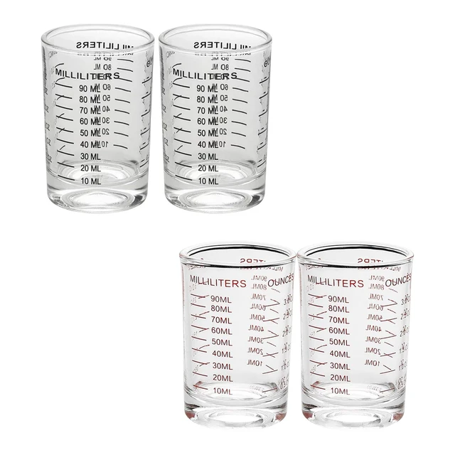 30 ML Small Measuring Cup Scale Drink Glass Measurement Cups Clear Liquid