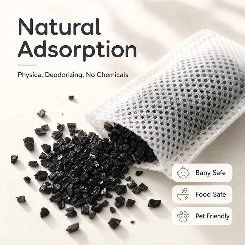 Natural Charcoal Odor Eliminator and Air Purifier Bags