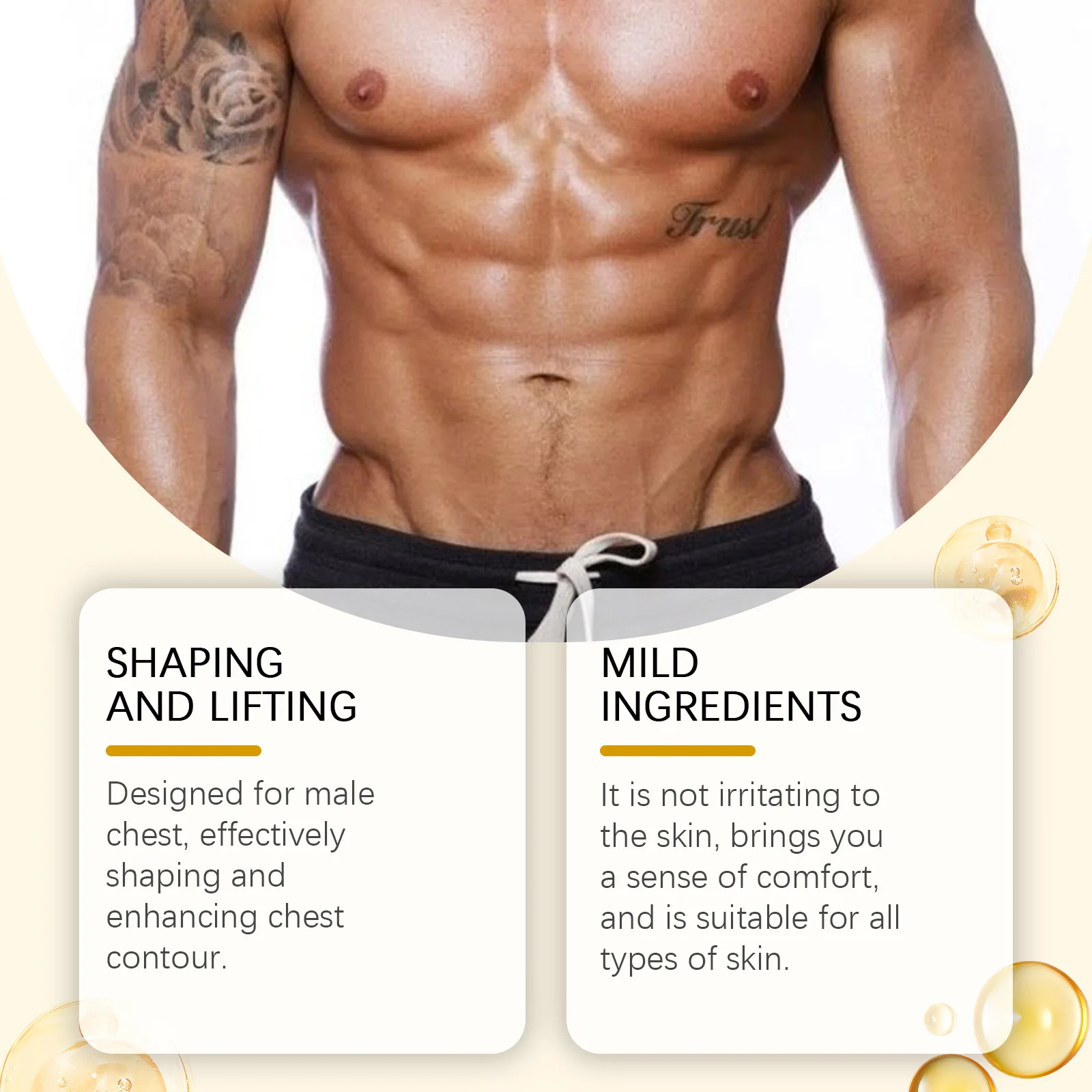 Man Chest Firming Oil Gynecomastia Tightening Remove Excess Fat Strengthen Chest Muscles