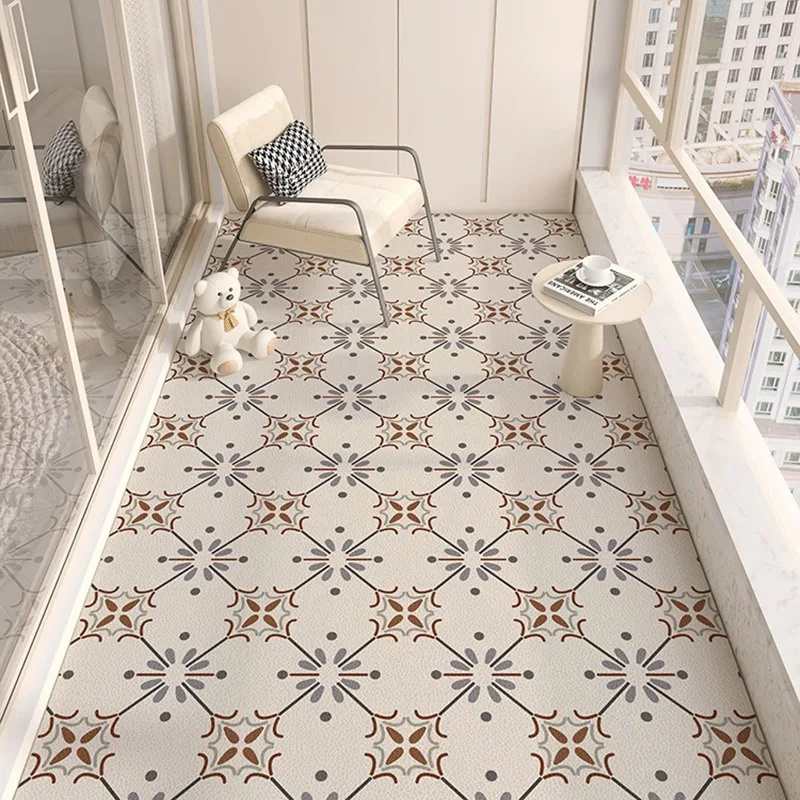 Balcony Foot Mat Home Decorative Kitchen Floor Mats Waterproof Anti-slip Rug PVC Leather Rug Sun-proof Oil-proof Ковер 러그 Tapis 3
