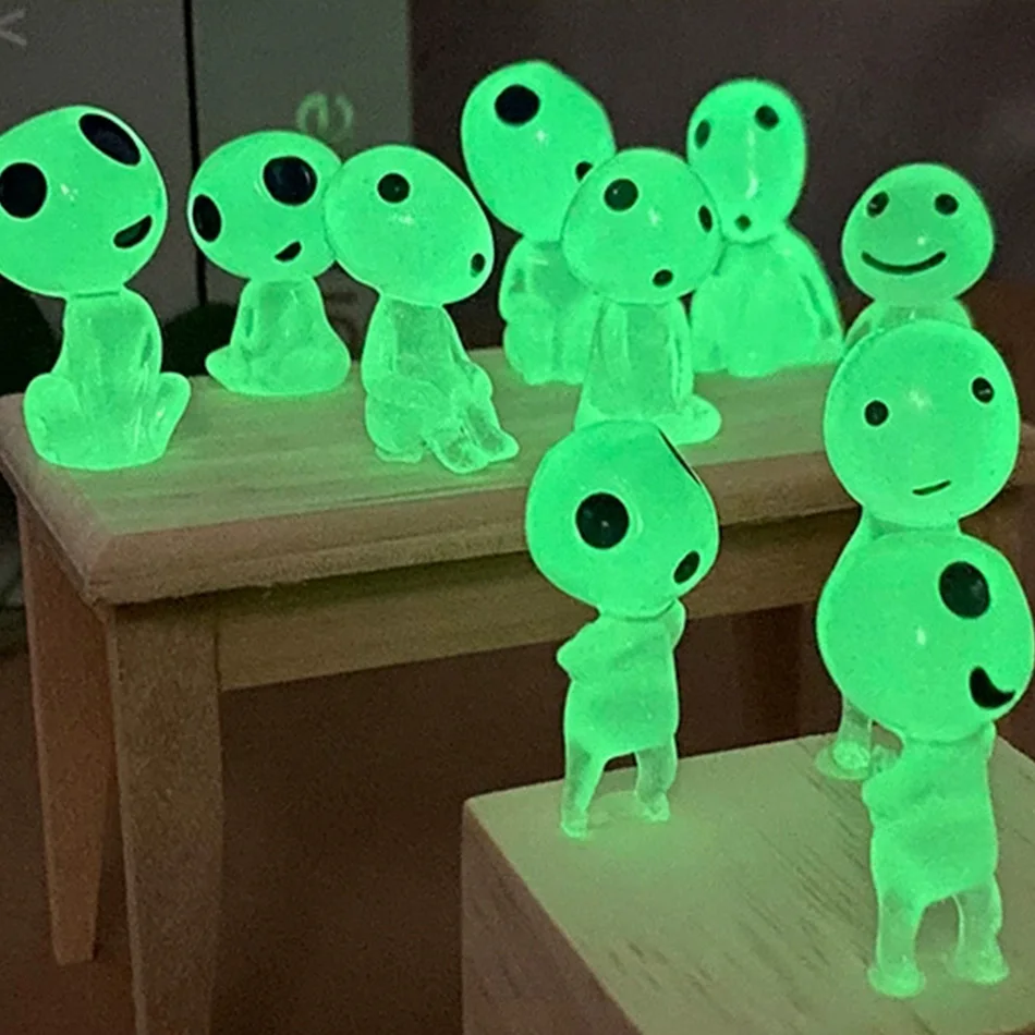 10Pcs Luminous Tree Spirits Micro Landscape Figure Ornament Outdoor Glowing Miniature Statue Potted Mini Garden Accessories 3