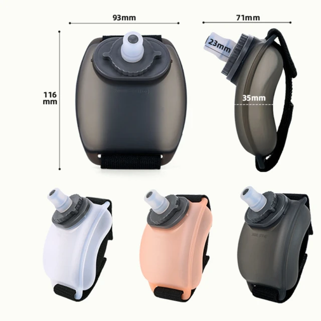 Sports Wettle Wrist Water Bottle for Running Cycling Marathon Portable Hydration Pack with Leakproof Lid Hands-Free Bottle 5