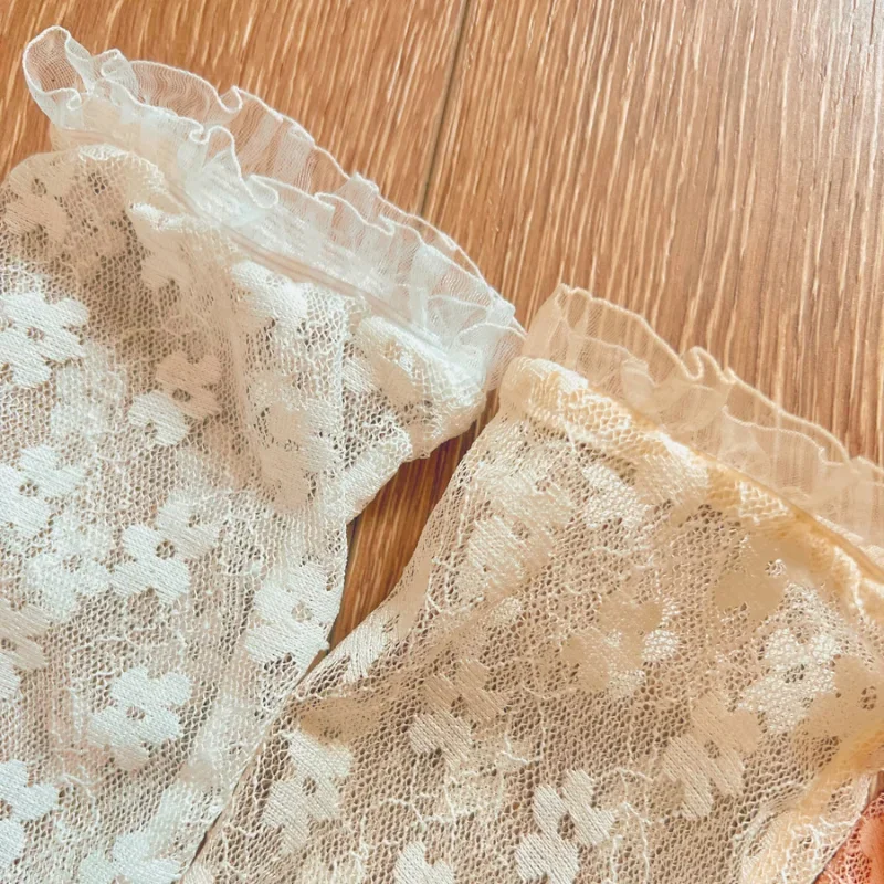 Summer Kids Girl Sock Retro Lace Ruffle Hollow Lovely Calf Sock for Children Girl Thin Breathable Frilly Princess Sock Kid Stuff 4