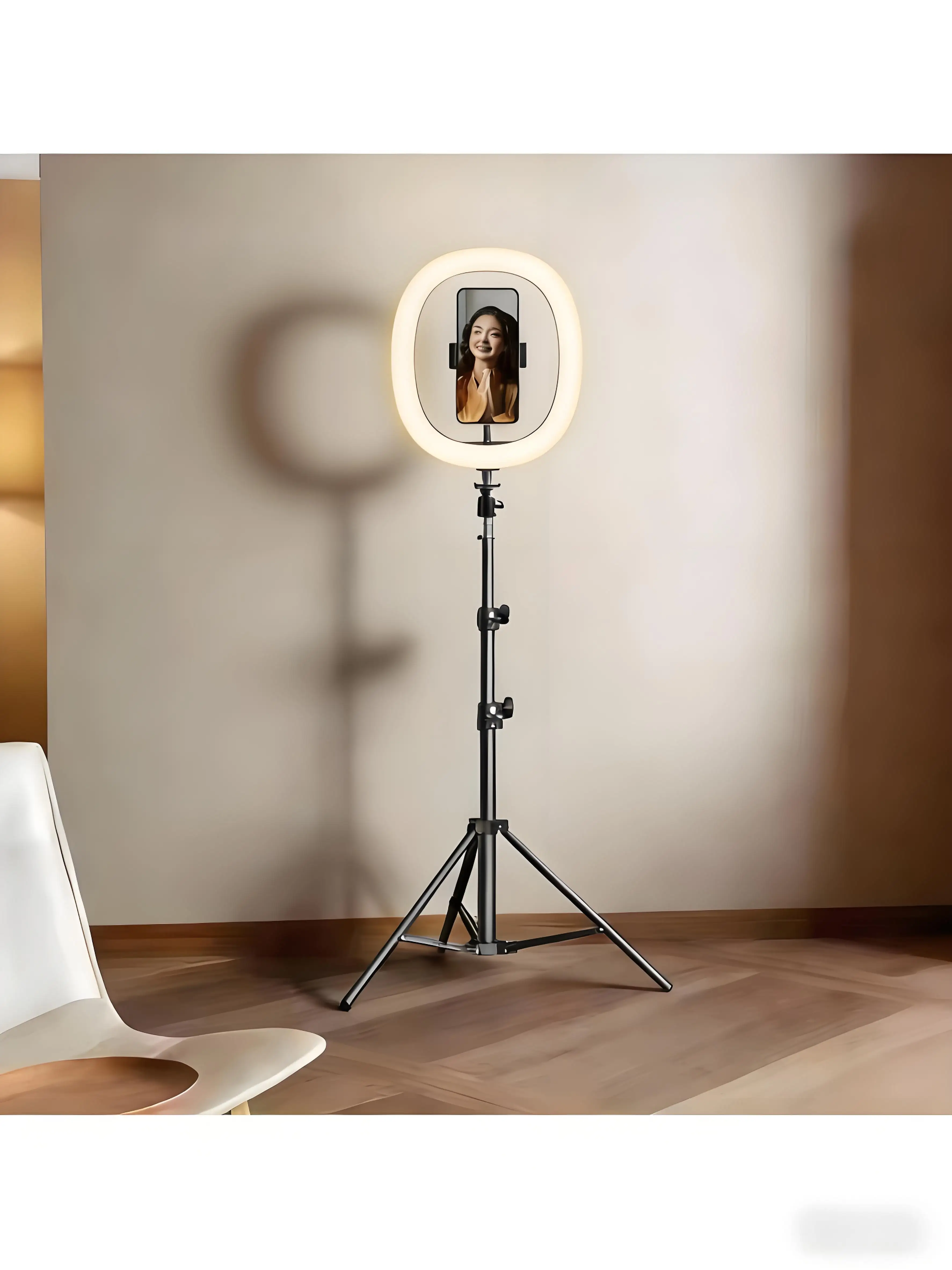 12-inch Foldable LED Ring Light With 110cm Tripod Stand , Adjustable 3 Light Modes CRI95+ for Photography,  Live Stream, Makeup