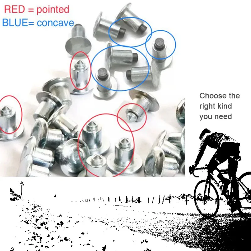 350pcs 6.5mm/0.26" Winter Studded Mountain Bike Spikes for Fat bike Mount Tyre Snow Studs Aluminum Tire Studs Sharp Carbide Tips