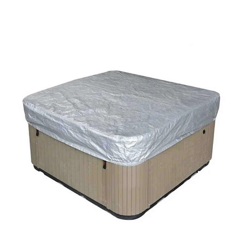 Square Tub Cover Oxford Fabric Spa Cap Cover Outdoor Garden Patio Spa Bathtub Dust Protector Waterproof Dustproof