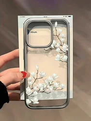 Matte Watercolor Peach Blossom Shockproof Phone Case - Anti - Fall Cover - iPhone 15 Plus (YS - P2067)