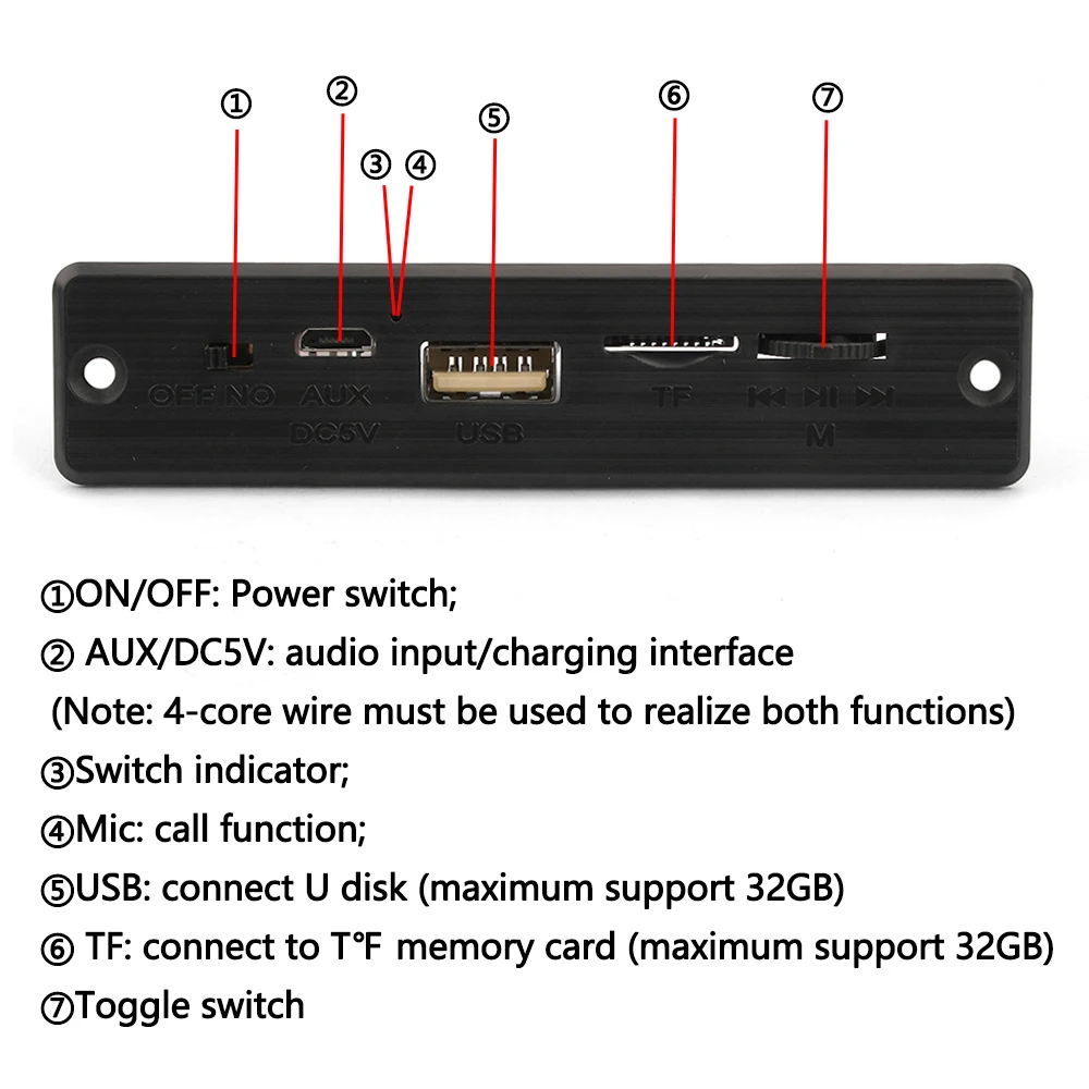 Рисунок 6 - DC 5V 2X3W 6W усилитель декодер