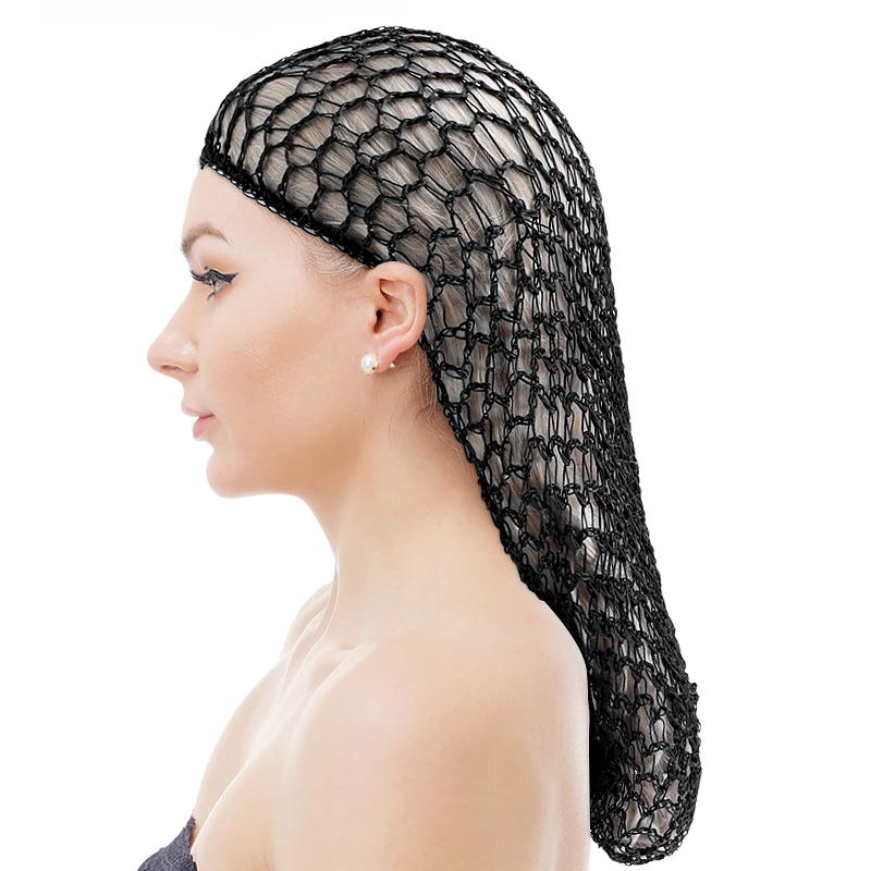 New Hair Net Women Soft Rayon Snood Hair Net Handmade Crocheted Silky Net Hood Hair Care Cap Headband accessoires cheveux femme