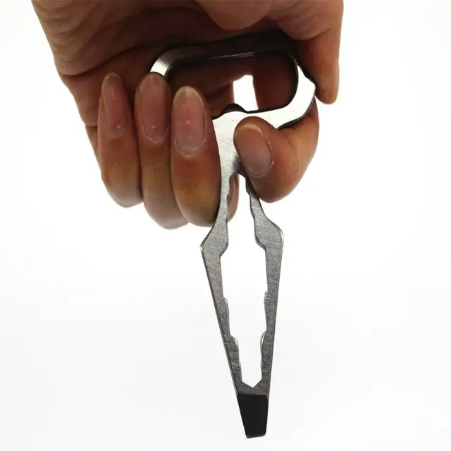 Self Defense Weapons Outdoor EDC Survival Tool Personal Defence Keychian Stinger Bottle Opener Combination Wrench for Men Women 3