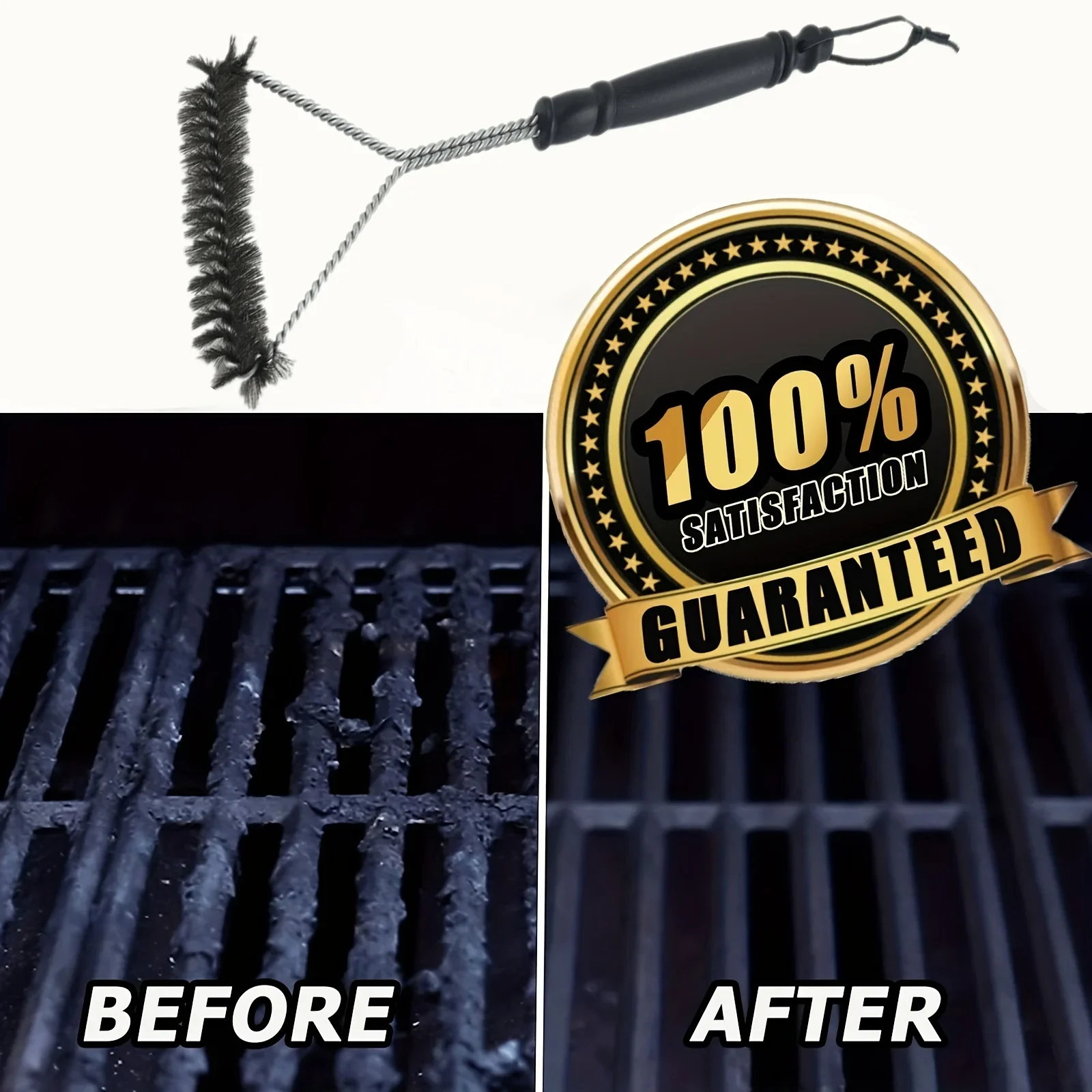 Description Picture 4 of itemBarbecue Grill BBQ Brush Clean Tool Grill Accessories Stainless Steel Bristles Non-stick Cleaning Brushes Barbecue Accessories