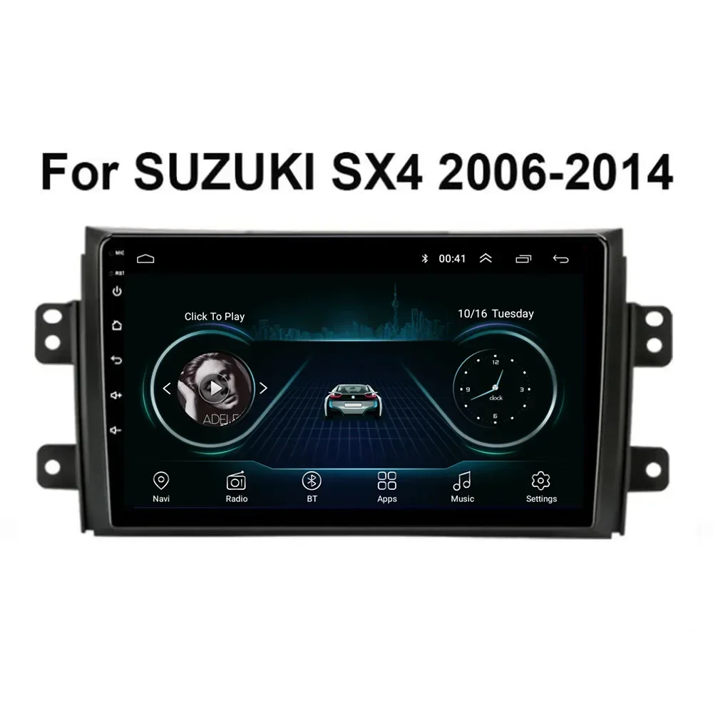 

2 Din Android 13 Car Stereo Radio DVD GPS Multimedia Video Player 5G WiFi Camera DSP Carplay For Suzuki SX4 2006-2023 to 2035