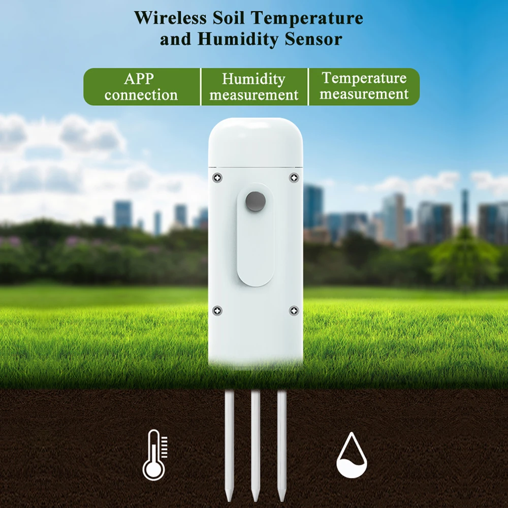 Tuya Zigbee Wireless Soil Moisture Meter Temperature Humidity Tester Plant Monitor IP67 Waterproof Detector for Garden Planting soil moisture sensor,soil tester,soil moisture meter