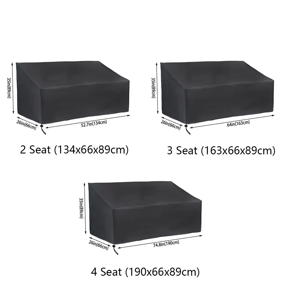 Patio Furniture Cover Heavy Duty 2 3 4 Seater Garden Bench Cover Seat Waterproof Outdoor
