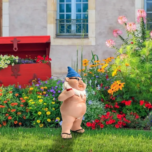 Gyanta Kerti Gnóm Dekorációs Szobor Dísz Ajándék - Image 4