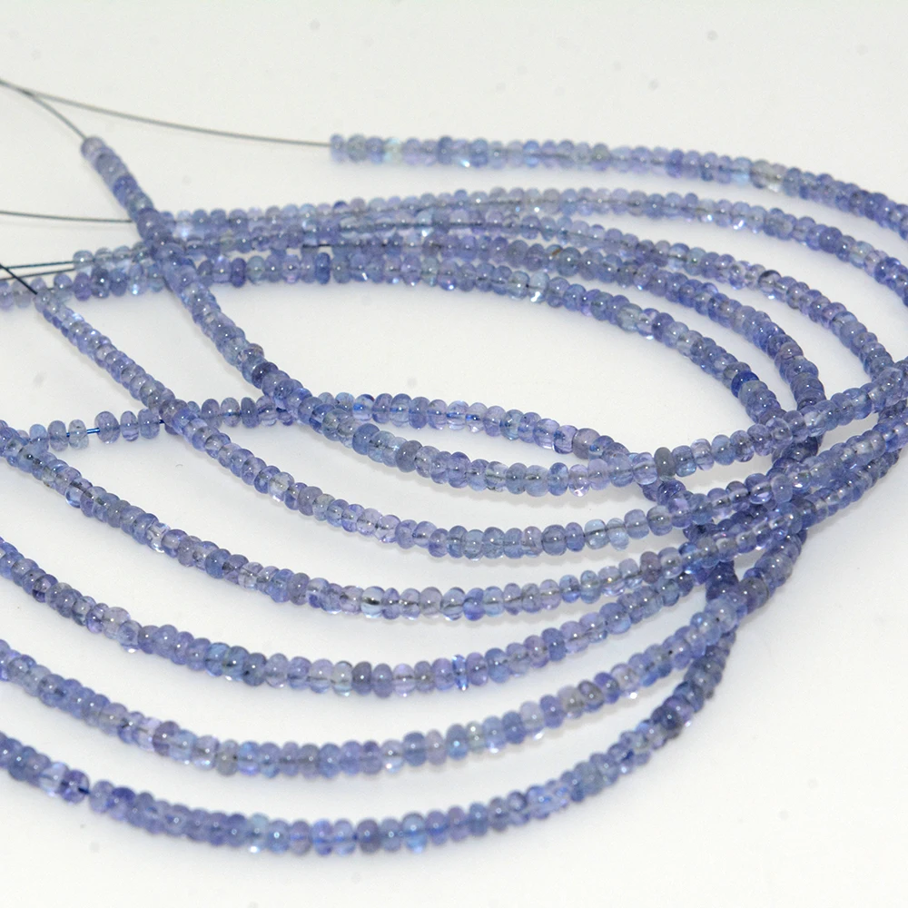 Natrural Nice Tanzanite Irregular Loose Rondelle Beads 2.4mm-2.7mm,Thickness 1mm-1.8mm,DIY Bracelet/Necklace For Jewelry Making 2