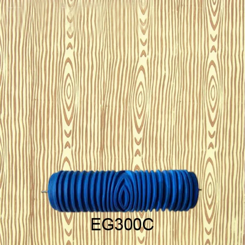 Wood grain blue rubber roller wall decoration painting roller, decorative wall paint roller without hand grip 023Y 300c folding beach chair solid wood teak blue