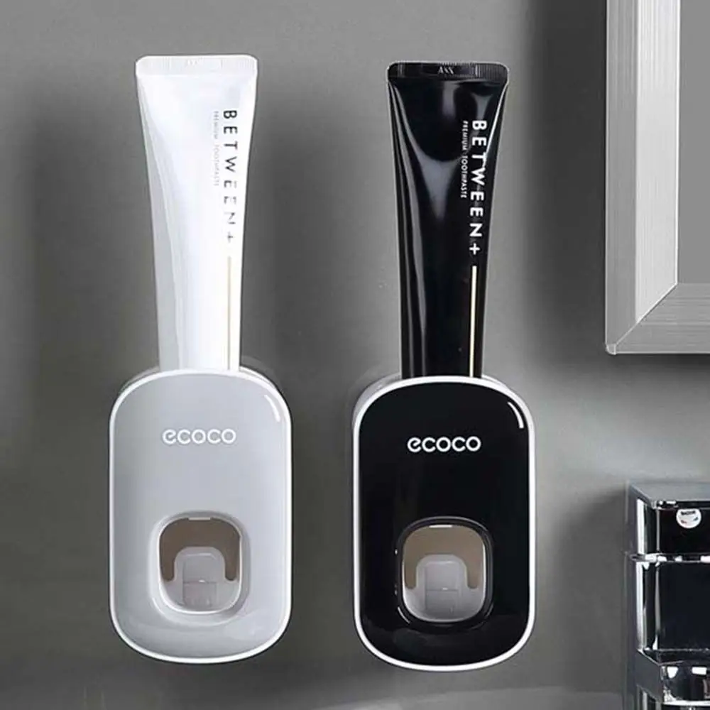 No-punch Lazy Wall Mount Useful Automatic Toothbrush Holder Toothpaste Squeezer Bathroom Accessories Toothpaste Dispenser Toothpaste Squeezer Toothpaste Dispenser