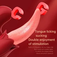 3-in-1-Saug- und Leckstimulator, Klitorismassagegerät, intimes Spielzeug für Damen, vaginale Saugkraft mit ausziehbarer Zunge 5