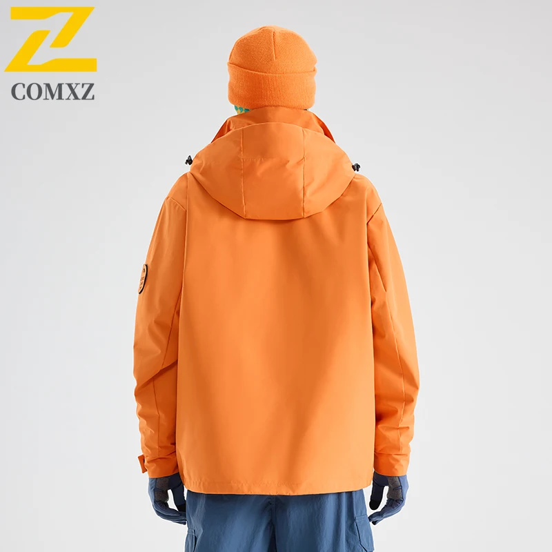 EiAO Outdoor Jacket Couple 2-Piece Set Men Women Waterproof Windproof Breathable Hiking Climbing Three-in-One Coat Streetwear