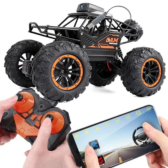 2.4G Controller APP Remote Control WiFi Camera High-speed Drift Off-road Car Double Steering Buggy RC Rock Crawler Car Kids Birt 3