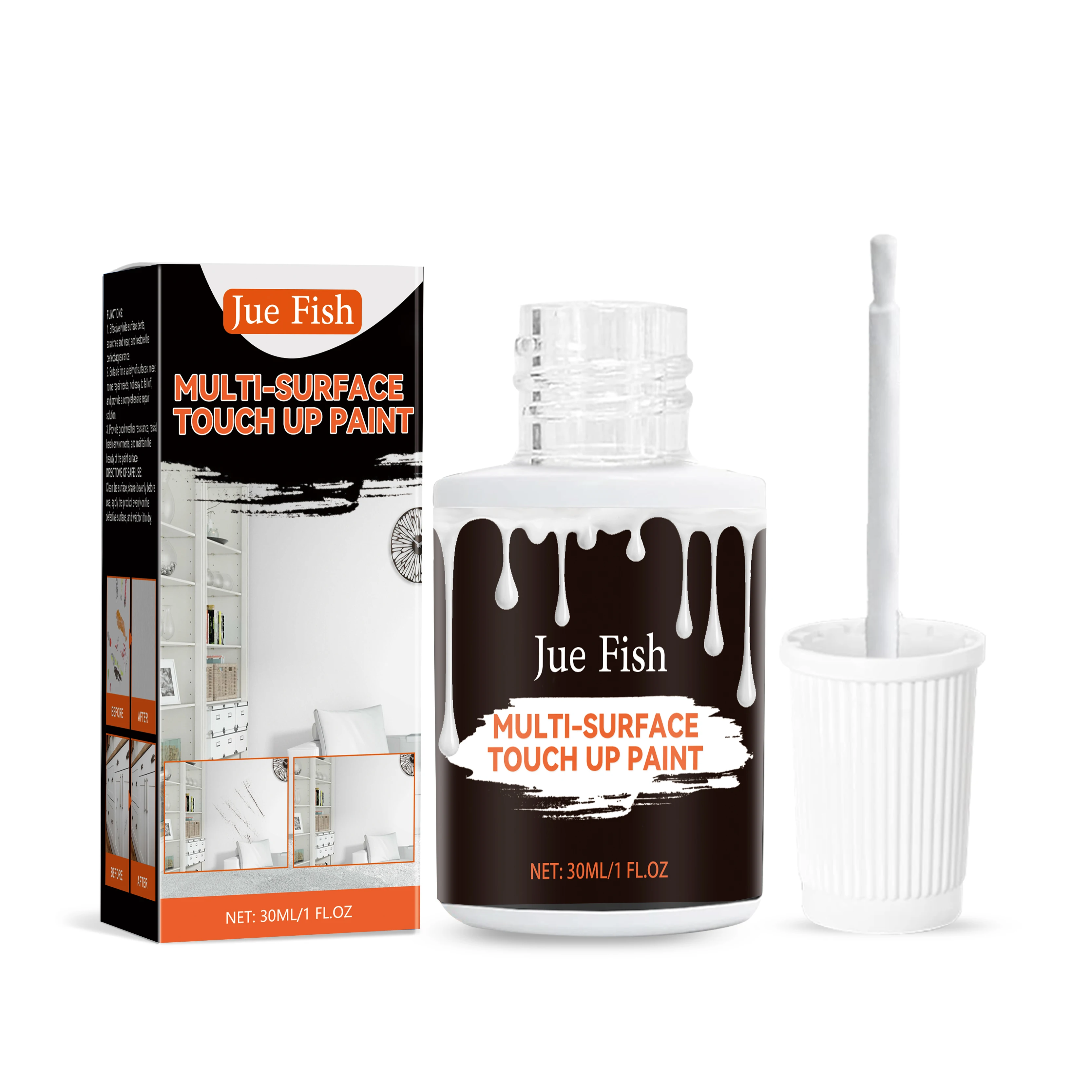 Jue-Fish Multi-Surface Repair Paint Repair Apply waterproof fast paint refurbish Cover multi-purpose paint