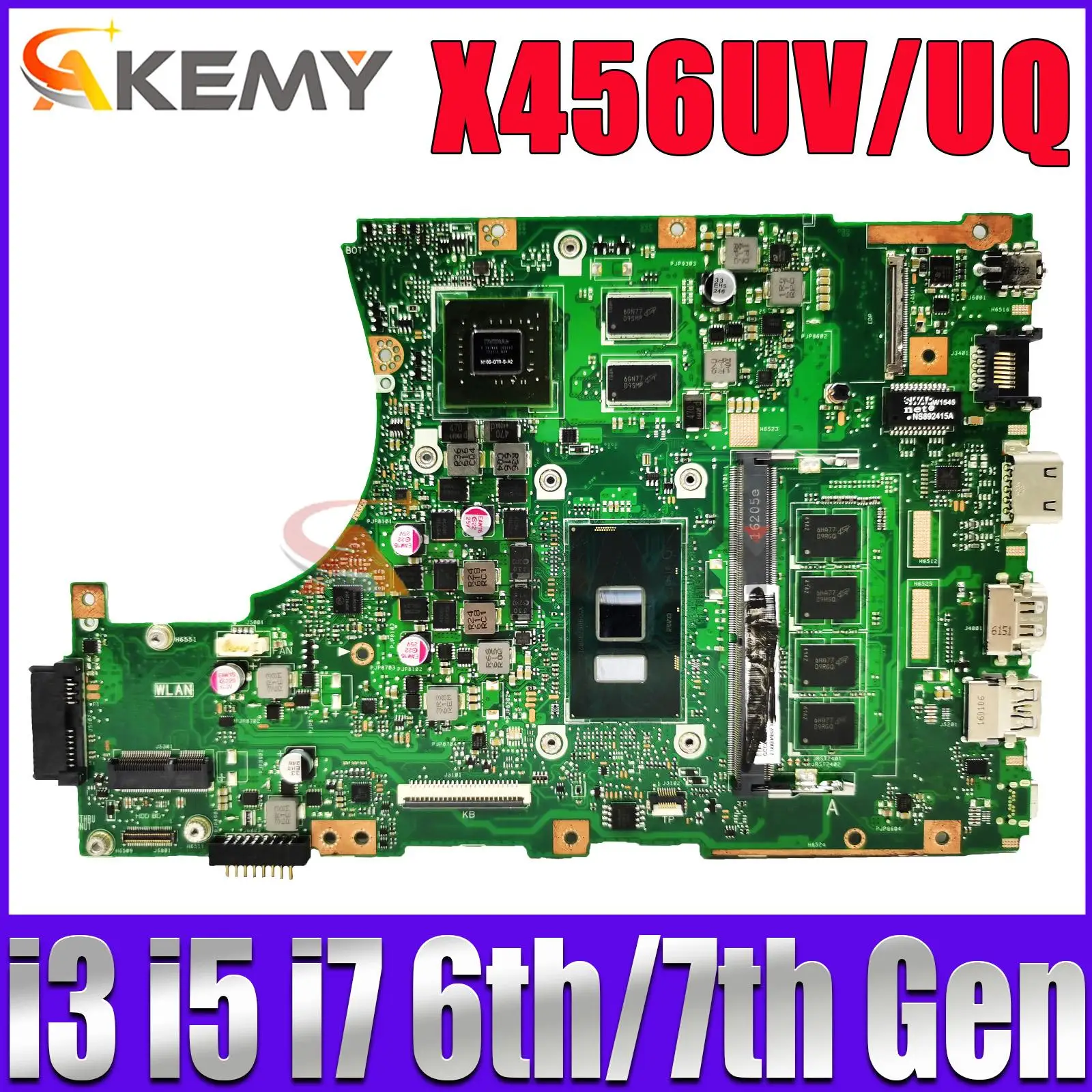 

X456UVK X456UQ X456UJ A456U X456UB F456U X456UV X456UR X456 X456UA Laptop Motherboard X456UQK Mainboard I3 I5 I7 CPU DDR4
