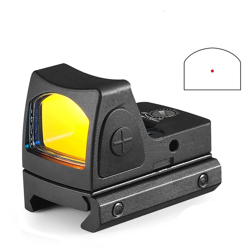 Colimador de punto rojo Mini RMR, Base Glock, mira réflex compatible