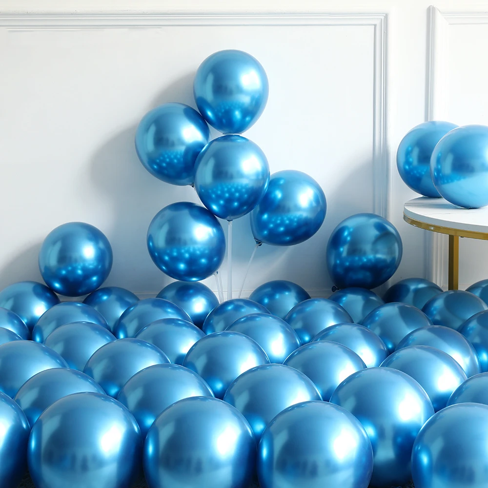 Palloncino natalizio con fiocco di neve, ghirlanda ad arco, palloncini in lattice metallizzato blu bianco e argento per decorazioni per feste nel paese delle meraviglie di inverno congelato  15
