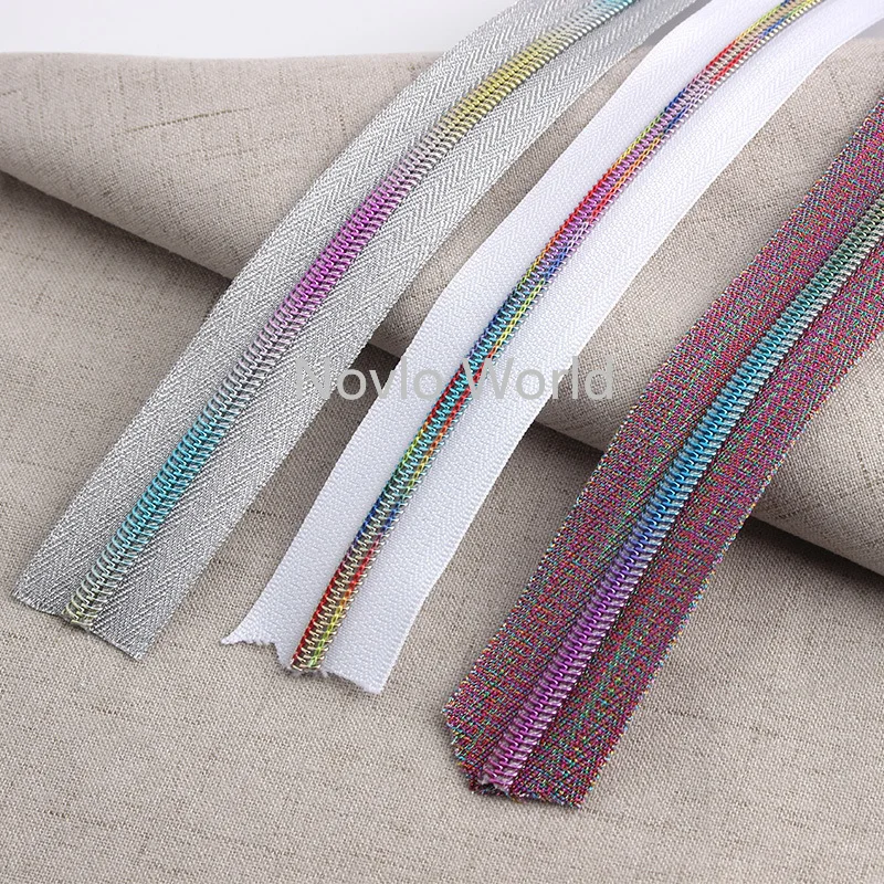 30-100 Yards 32mm Rainbow Nylon Teeth Zipper Colorful Long Zippers Coil Bag Luggage Decor Repair Zip DIY Bag Sewing Accessories