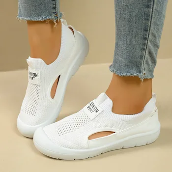 Summer Women's Vulcanized Shoes Hollow Mesh Casual Shoe Women Fashion Breathable Platform Sneakers Shoes New Zapatillas De Mujer