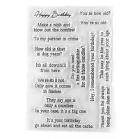 Birthday Sentiments Clear Stamps and Cutting Dies For DIY Craft Making Card Photo Album Scrapbooking Decoration Template Art Dec