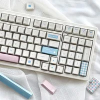 KAOMOJI Milk White Keycap Original Design Cherry Profile DYE Sub ISO Enter 140 Keys/Sets For 99% Standard Mechanical Keyboard - Image 3