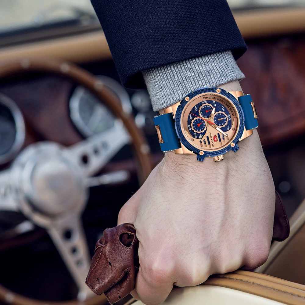 MINI FOCUS quartzhorloge voor heren Waterdicht_voghion.com